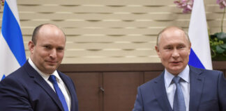 Premierminister Bennett mit dem russischen Präsidenten Putin (Archiv). Foto GPO/Kobi Gideon.