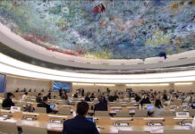 Eine Sitzung des UN-Menschenrechtsrates in Genf, Schweiz. Foto IMAGO / Xinhua