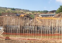 Der Bau einer Leitung, die entsalztes Wasser zum See Genezareth leiten soll, wird fortgesetzt, 3. Juni 2021 Foto Firas Talhami, Wasserbehörde