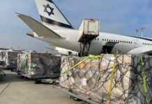 Hilfsgüter werden in die Ukraine geliefert, 19. Mai 2022. Foto Israelisches Verteidigungsministerium