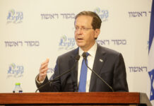 Israels Staatspräsident Isaac "Bougie" Herzog. Foto Shalev Shalom/TPS