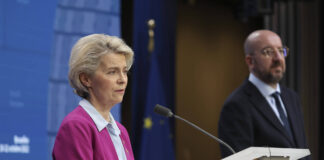 Ursula von der Leyen, Präsidentin der Europäischen Kommission und Charles Michel, Präsident des Europäischen Rates. Foto IMAGO / NurPhoto