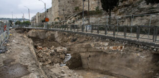 Ausgrabungen entlang der Sultan-Suleiman-Strasse in Jerusalem. Foto Yoli Schwartz/Israelische Altertumsbehörde
