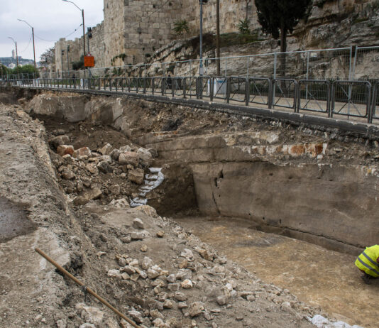 Ausgrabungen entlang der Sultan-Suleiman-Strasse in Jerusalem. Foto Yoli Schwartz/Israelische Altertumsbehörde