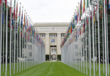 Eingangsbereich der UNO in Genf. Foto IMAGO / Panthermedia