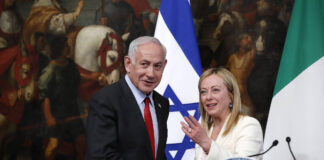 Die italienische Ministerpräsidentin Giorgia Meloni trifft im Palazzo Chigi den israelischen Premierminister Benjamin Netanjahu. Rom (Italien), 10. März 2023. Foto IMAGO / ZUMA Wire