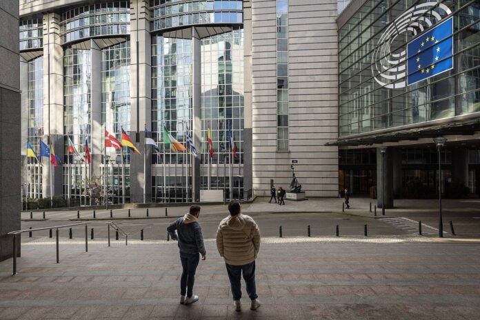 Das Paul-Henry-Spaak-Gebäude (PHS), Sitz des Plenarsaals des Europäischen Parlaments in Brüssel. Foto IMAGO / Belga
