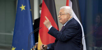 Mahmoud Abbas, Präsident der palästinensischen Autonomiebehörde, bei einer gemeinsamen Pressekonferenz mit dem deutschen Bundeskanzler Scholz im Bundeskanzleramt in Berlin 16. August 2022. Foto IMAGO / IPON