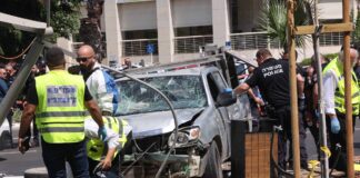 Sieben Israelis wurden bei einem Attentat in Israels Küstenstadt Tel Aviv verletzt, 4. Juli 2023. Foto IMAGO / Xinhua