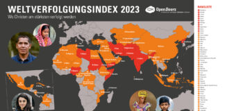 Weltverfolgungsindex 2023. Wo Christen am stärksten verfolgt werden. Foto Open Doors