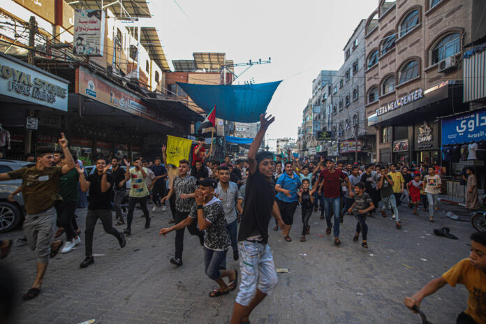 Proteste gegen Hamas in Gaza am 30. Juli 2023. Foto IMAGO / ABACAPRESS