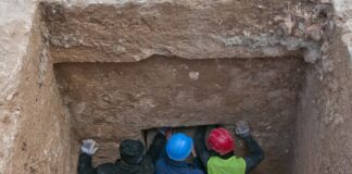 Grab in Israel als frühester Beleg für Feuerbestattung entdeckt. Foto Emil Aladjem, Israel Antiquities Authority