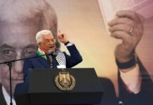 Der PrÃ¤sident der PalÃ¤stinensischen AutonomiebehÃ¶rde Mahmoud Abbas hÃ¤lt eine Rede. Foto IMAGO / ZUMA Wire