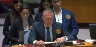 Der israelische Botschafter bei den Vereinten Nationen Gilad Erdan spricht am 30. Oktober 2023 vor dem Sicherheitsrat. Foto Screenshot / UN TV