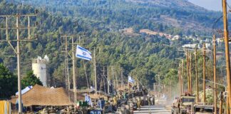 Israelische Panzer und Truppen an der Nordfront Israels zum Libanon, 15. Oktober 2023. Foto Eytan Schweber/TPS