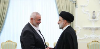 Der iranische Präsident Ibrahim Raisi empfing in Teheran eine Delegation der palästinensischen Hamas-Bewegung unter Leitung des Vorsitzenden Ismail Haniyeh. 20.06.2023. Foto IMAGO / APAimages