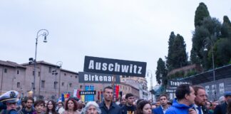 Gedenken an Juden-Deportation aus Rom, 16.10.2023. Foto IMAGO / Pacific Press Agency