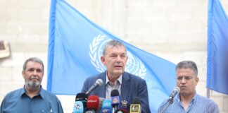 Der Generalkommissar des UNRWA, Philippe Lazzarini, während einer Pressekonferenz am 12. Oktober 2021 in Gaza-Stadt. Foto IMAGO / ZUMA Wire