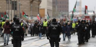 Demo für "Solidarität mit Palästinensern und Gaza" in Berlin. Foto IMAGO / dts Nachrichtenagentur