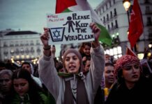 "Pro-Palästinensische" Demonstration in Madrid am 21. Oktober 2023. Foto IMAGO / ZUMA Wire