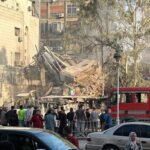 Zerstörtes Gebäude auf dem Gelände der iranischen Botschaft in Damaskus am 1. April 2024. Foto IMAGO / Xinhua
