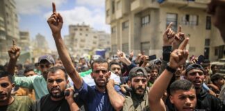 Trauerfeier für Izz al-Din al-Haddad (Abu Shuaib al-Suhaib) der am 15. Mai 2026 bei einem israelischen Angriff in Gaza-Stadt getötet wurde. Foto IMAGO / Anadolu Agency