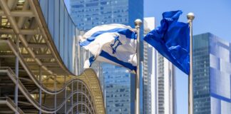 Die Skyline des Finanzviertels von Tel Aviv umfasst Einkaufszentren und Hightech-Büros. Foto IMAGO / Addictive Stock