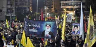 In Beirut fand am 8. Juli 2026 eine symbolische Trauerfeier für den verstorbenen obersten Führer des Iran, Khamenei, statt. Foto IMAGO / Anadolu Agency